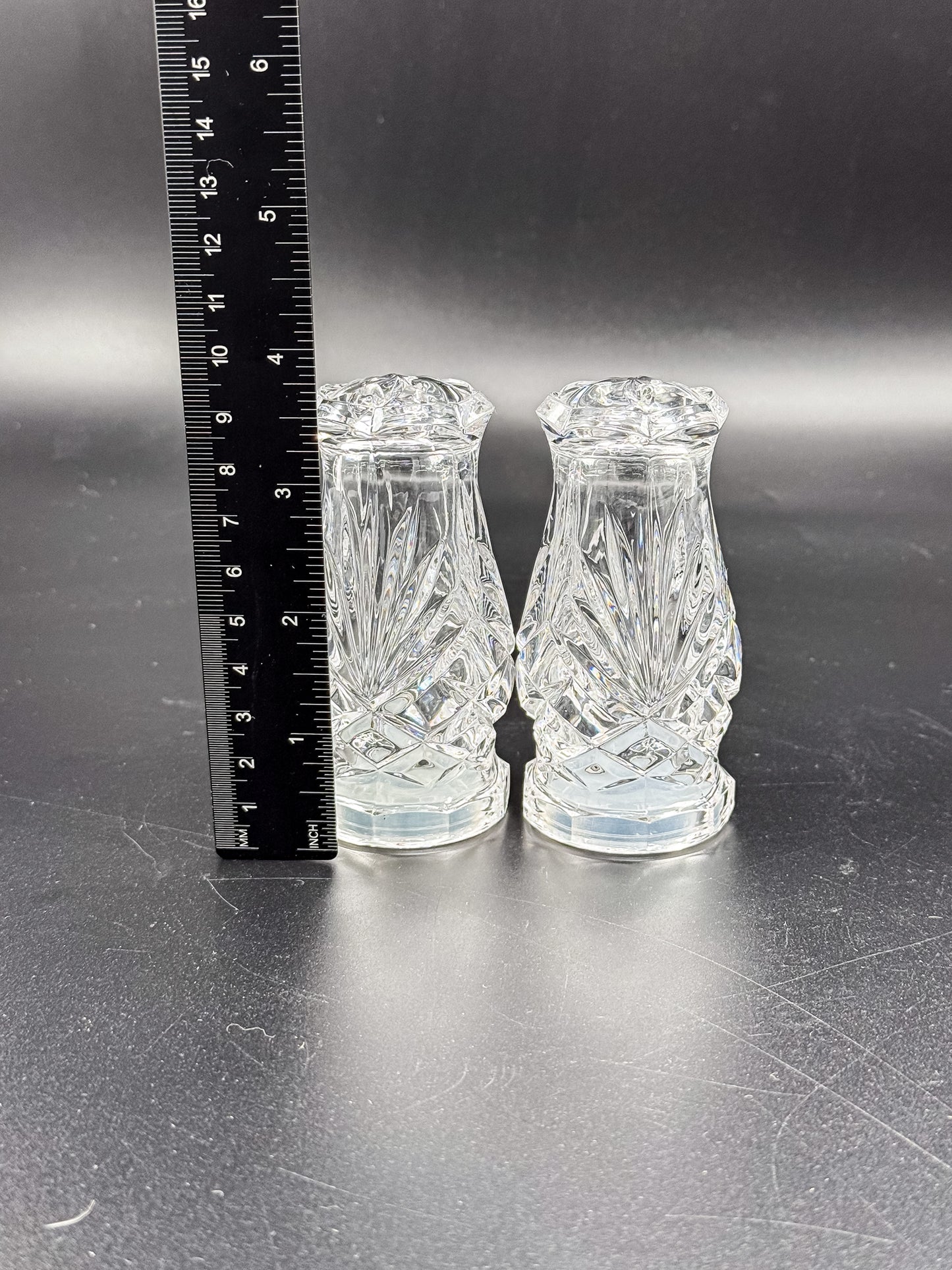 Noritake Hampton Hall Crystal Salt and Pepper Shakers, Pair