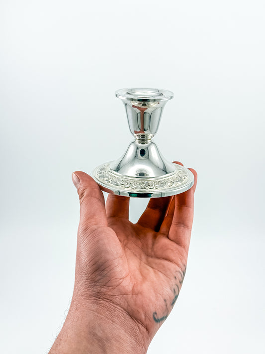 Alvin Sterling Weighted Candlestick Holders – Pair