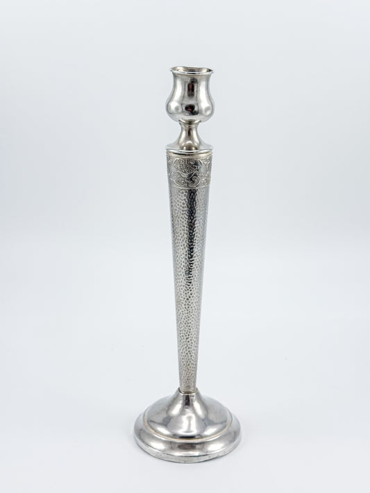 Sterling Silver Hammered Candlestick – Weighted