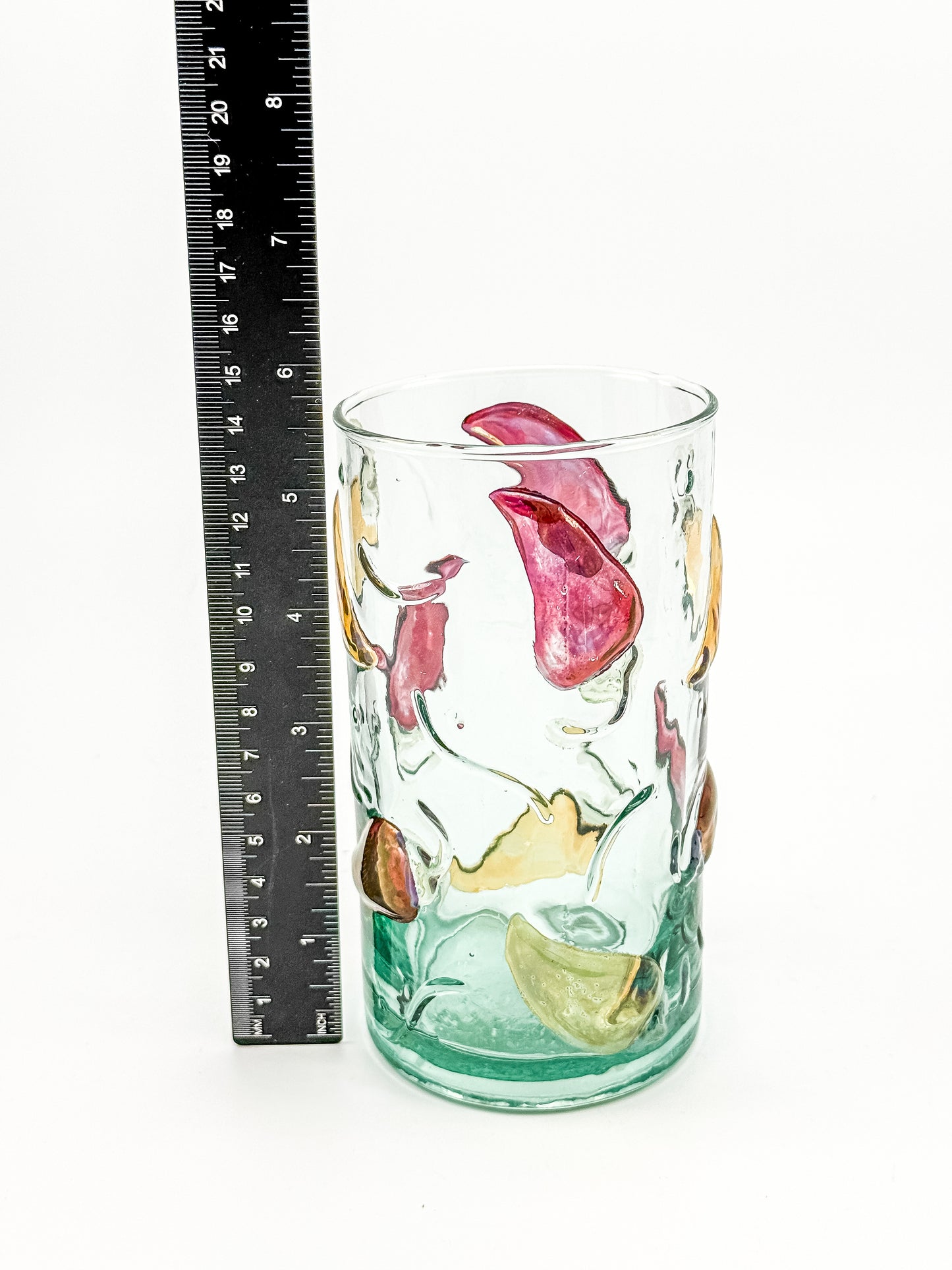 Hand Crafted Jalapeño Pepper Glass Tumbler Set of 4