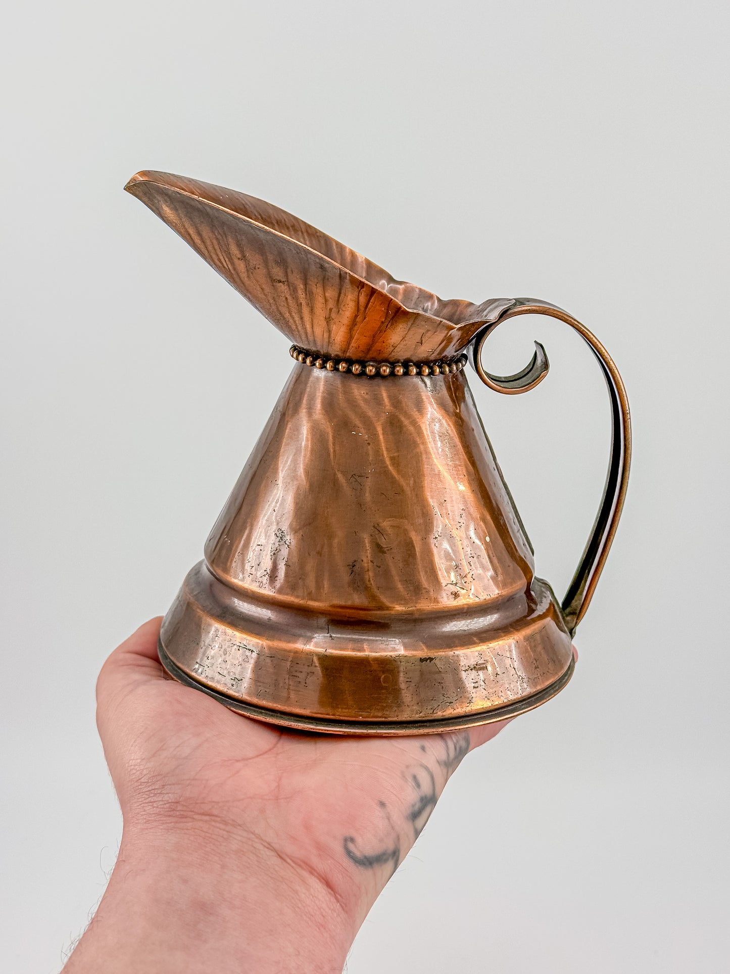 Vintage Craftsman Co. Hand Made Solid Copper Ewer Small Pitcher USA #304