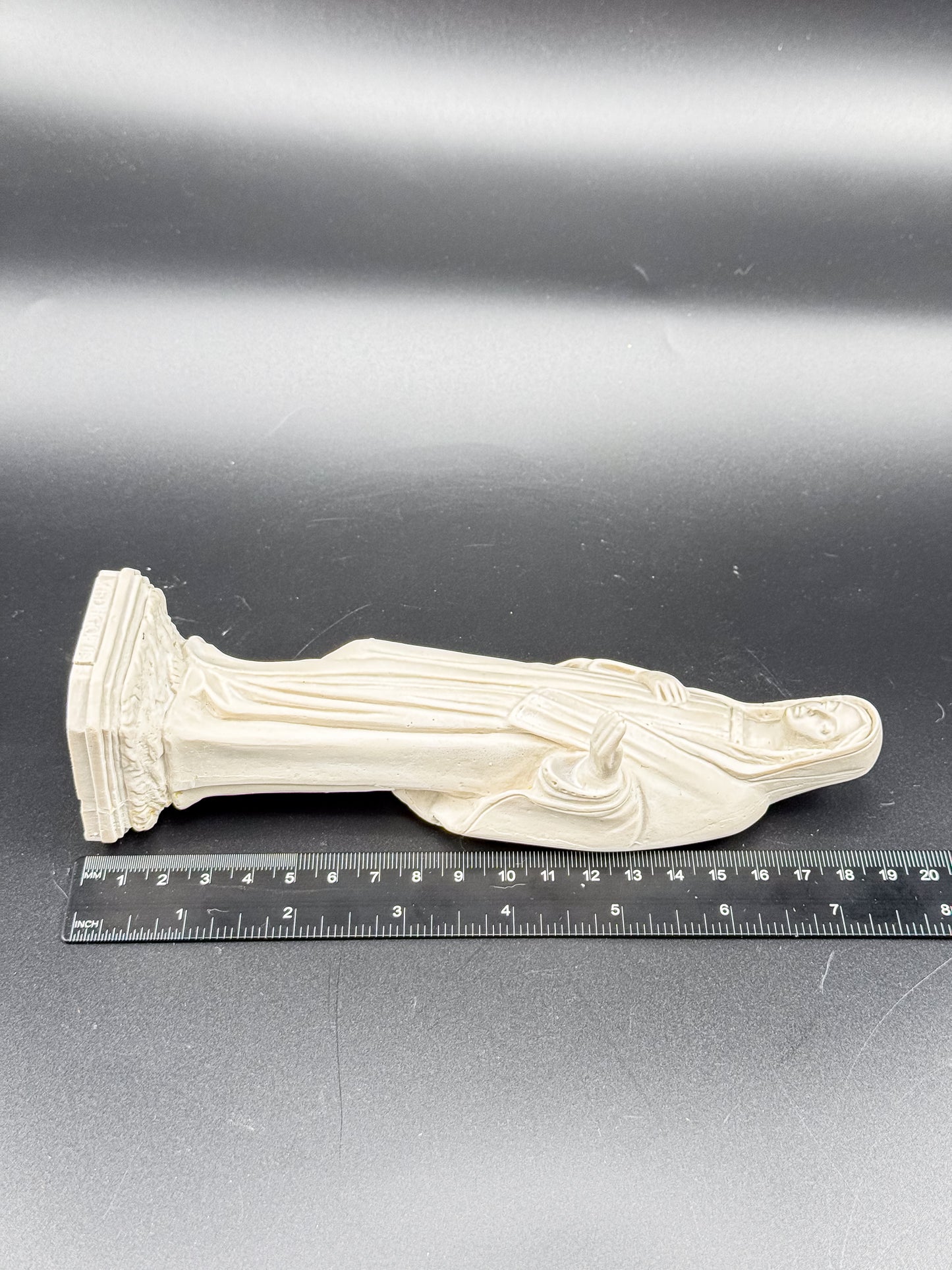 Vintage Our Lady of Medjugorje Ivory Resin Statue, Virgin Mary Figurine