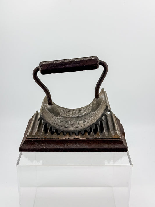 Antique hand fluter, Geneva hand fluter, 1866 fluting iron