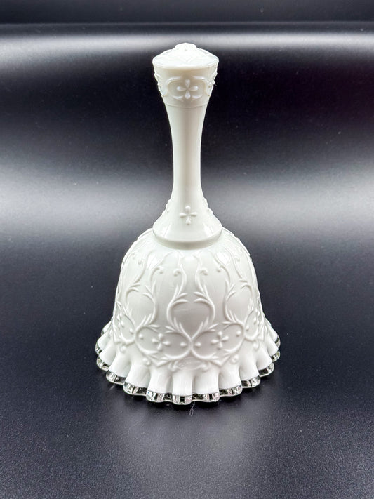Vintage Fenton Silvercrest Spanish Lace Glass Bell with Ruffled Edge