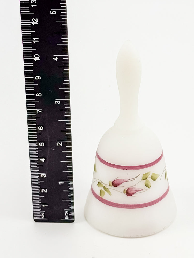Vintage Petite Fenton Satin Glass Bell - Signed