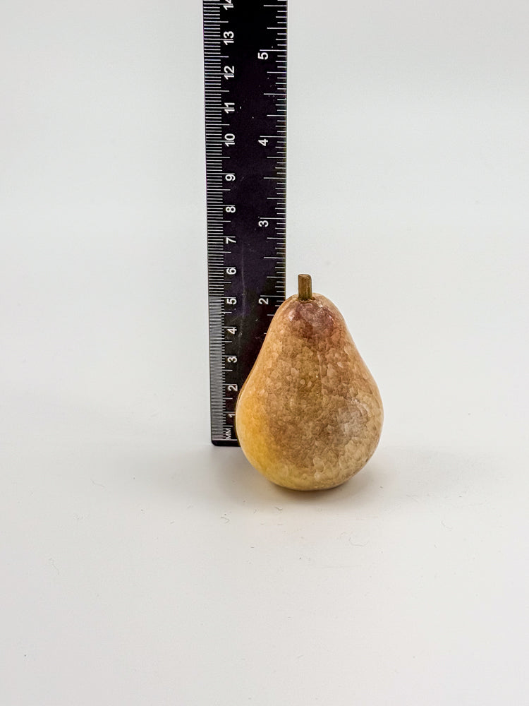 Vintage Alabaster Fruit Set - Three Pears and Two Peaches