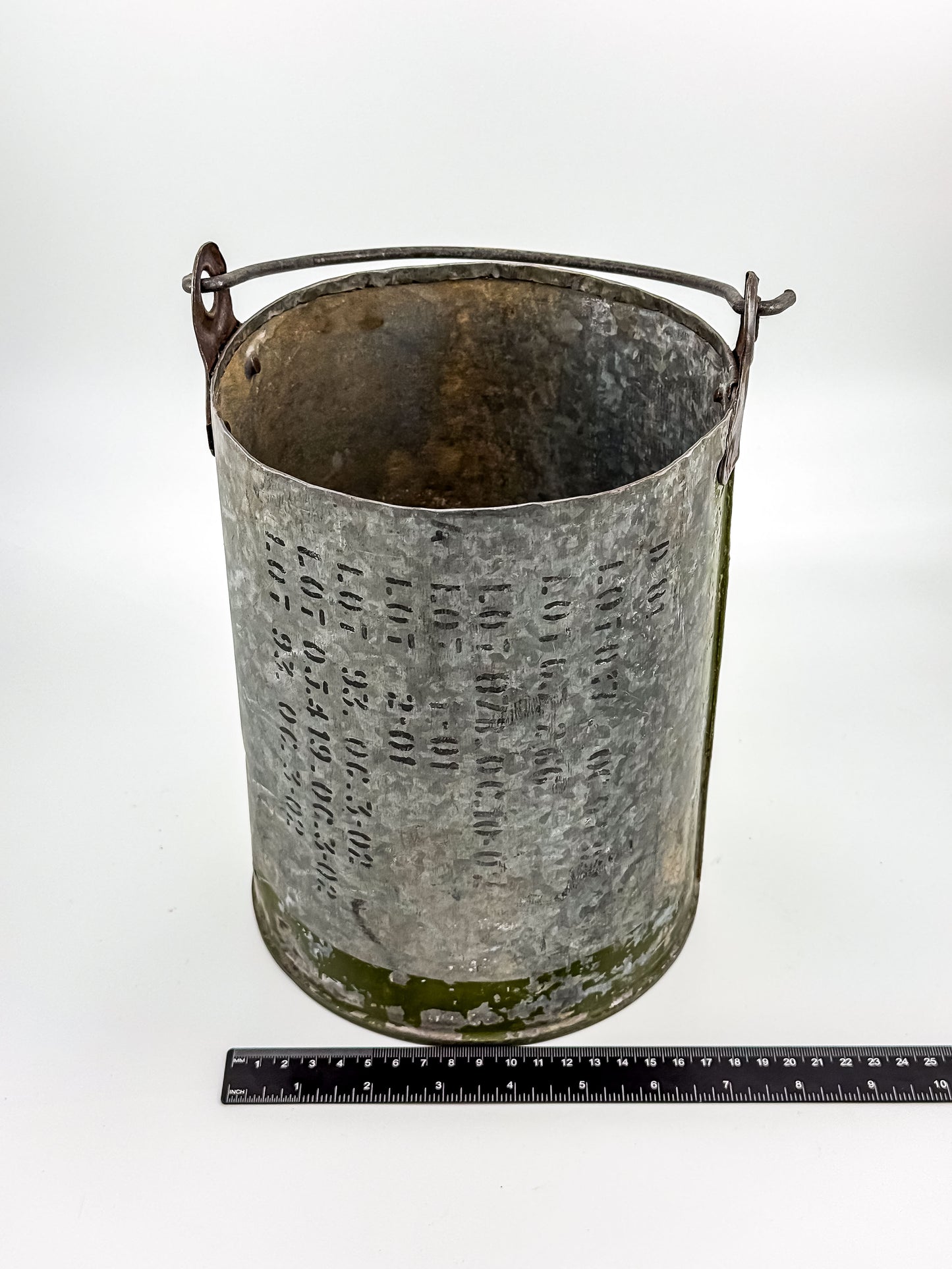 Vintage Metal Ammo Canister Bucket