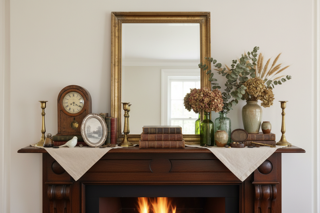 How to Decorate a Mantel With Vintage Decor