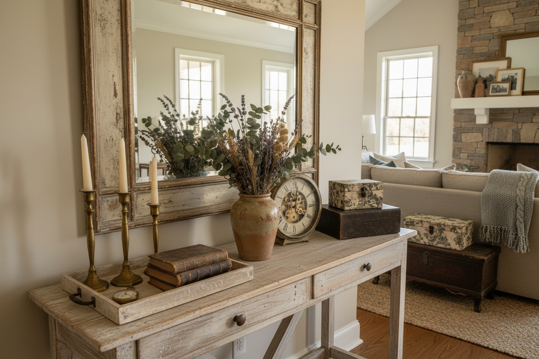 Styling a Console Table With Vintage Decor