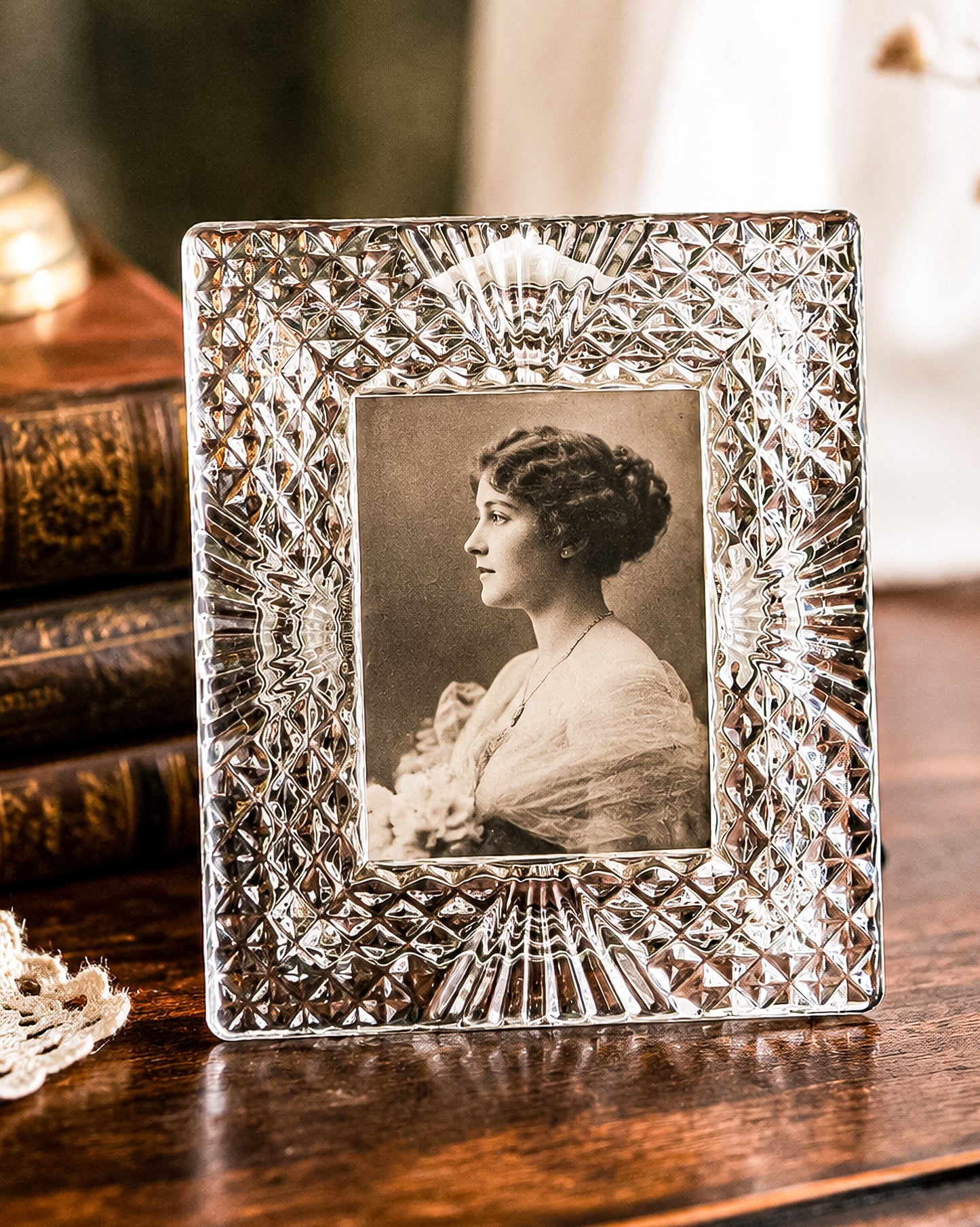 Vintage Shannon Crystal Picture Frame | 24% Lead Crystal | Designs of Ireland | 2x2.5 Photo