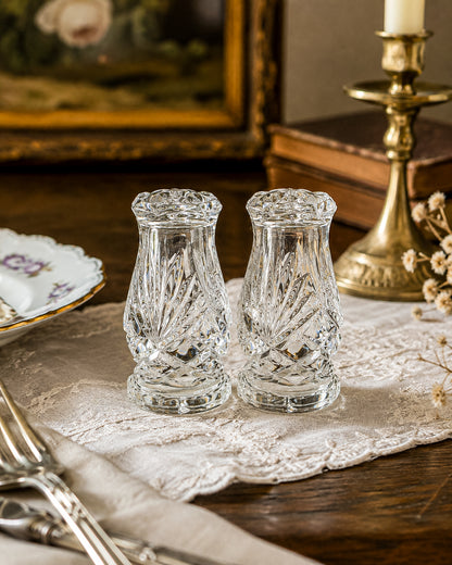 Noritake Hampton Hall Crystal Salt and Pepper Shakers, Pair