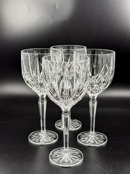 Marquis by Waterford Brookside Crystal Wine or Water Goblets, Set of 4, Signed