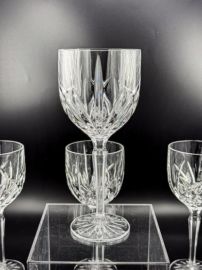Marquis by Waterford Brookside Crystal Wine or Water Goblets, Set of 4, Signed