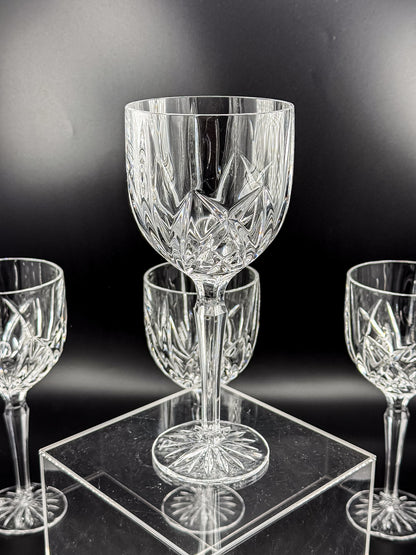 Marquis by Waterford Brookside Crystal Wine or Water Goblets, Set of 4, Signed