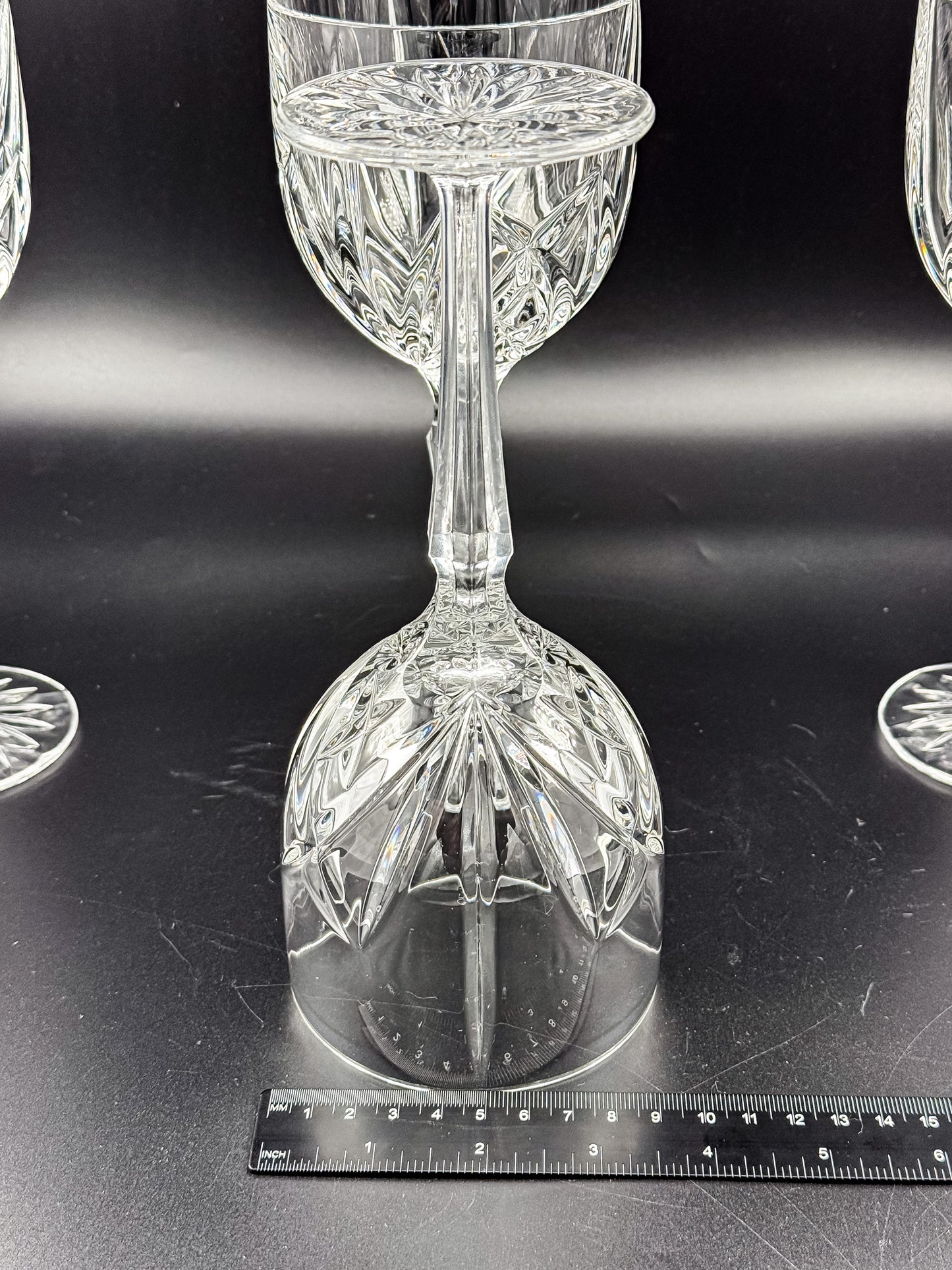 Marquis by Waterford Brookside Crystal Wine or Water Goblets, Set of 4, Signed