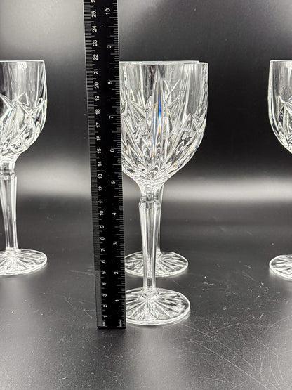 Marquis by Waterford Brookside Crystal Wine or Water Goblets, Set of 4, Signed