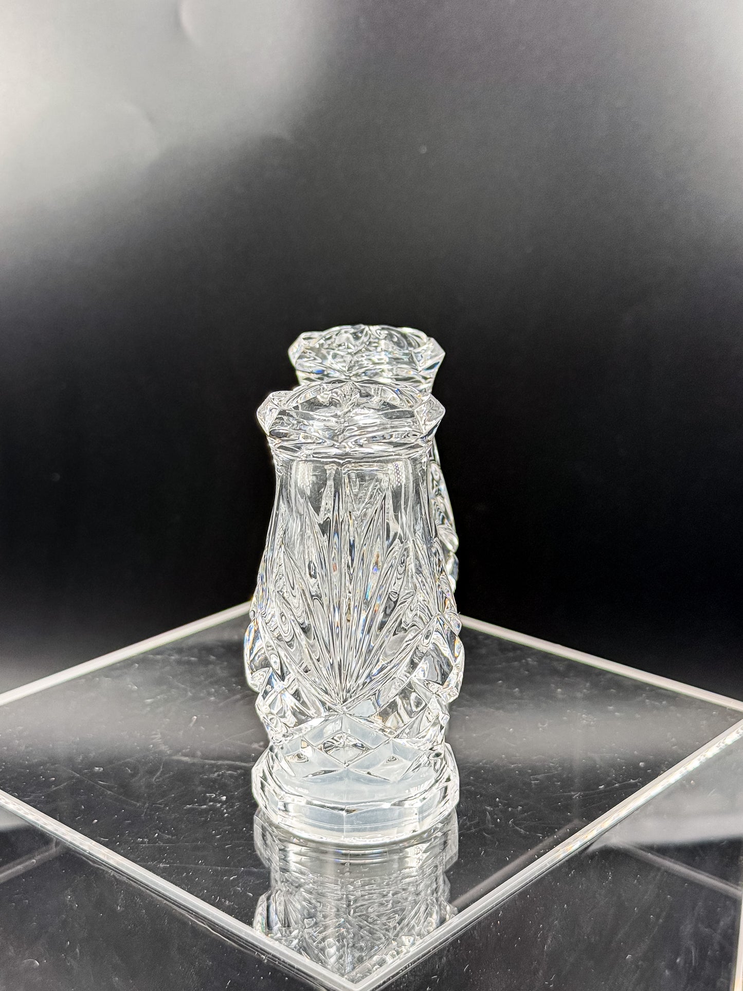 Noritake Hampton Hall Crystal Salt and Pepper Shakers, Pair