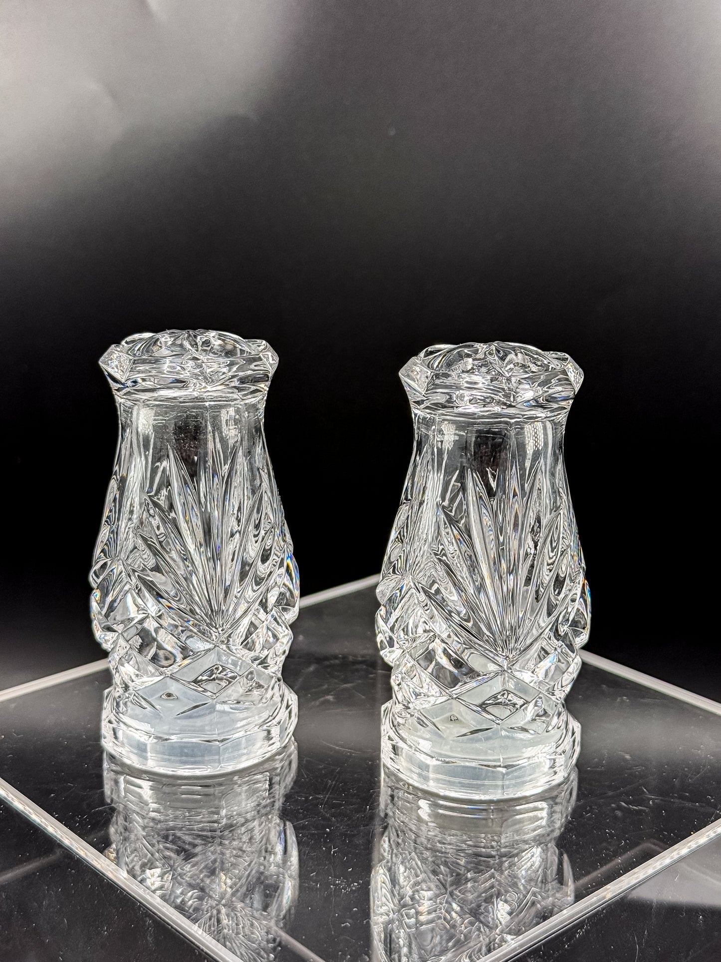Noritake Hampton Hall Crystal Salt and Pepper Shakers, Pair