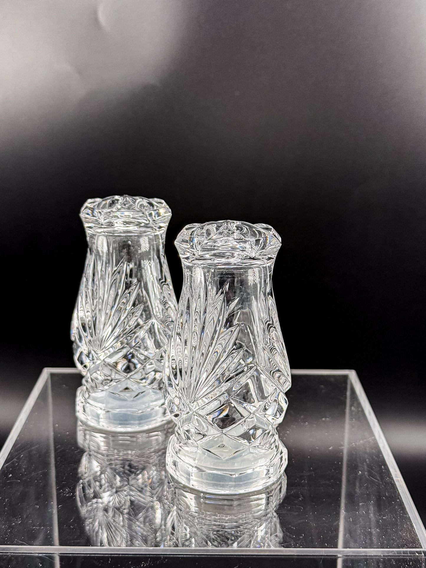 Noritake Hampton Hall Crystal Salt and Pepper Shakers, Pair
