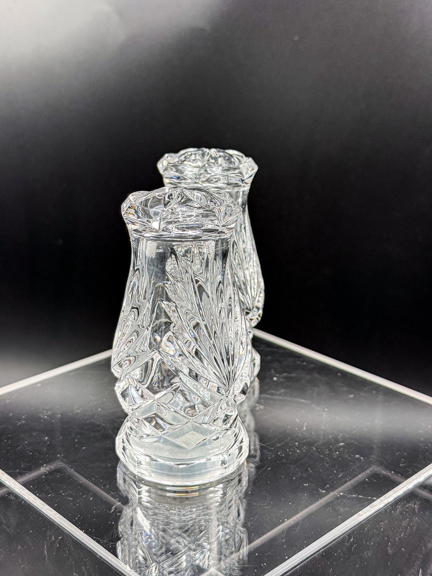 Noritake Hampton Hall Crystal Salt and Pepper Shakers, Pair