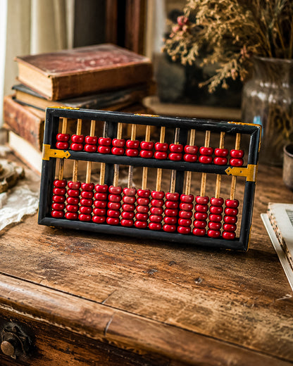 Vintage Lotus Flower Brand Wooden Abacus | 13 Rods 91 Beads | Made in Peoples Republic of China
