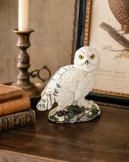 Vintage Hamilton Collection Great Snowy Owl Sculpture, Masters of the Evening Wilderness, 1994