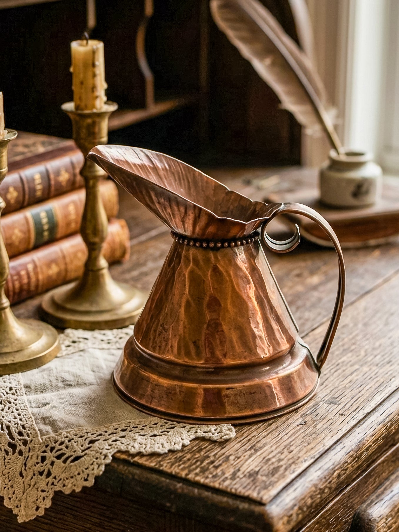 Vintage Craftsman Co. Hand Made Solid Copper Ewer Small Pitcher USA #304