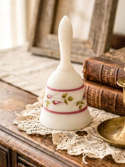 Vintage Petite Fenton Satin Glass Bell - Signed