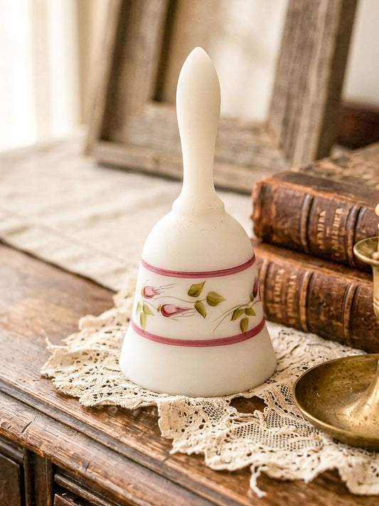 Vintage Petite Fenton Satin Glass Bell - Signed