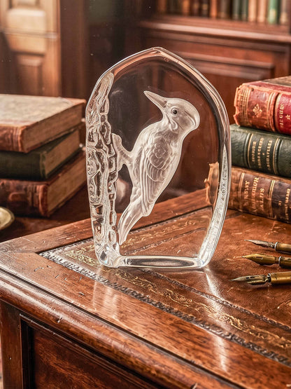 Vintage Wedgwood Crystal Woodpecker Paperweight – Danbury Mint