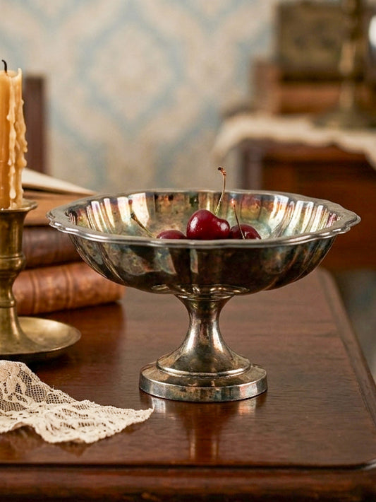 Oneida Silver Plate Compote Dish – Multicolor Aged Patina
