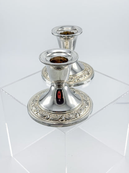 Alvin Sterling Weighted Candlestick Holders – Pair
