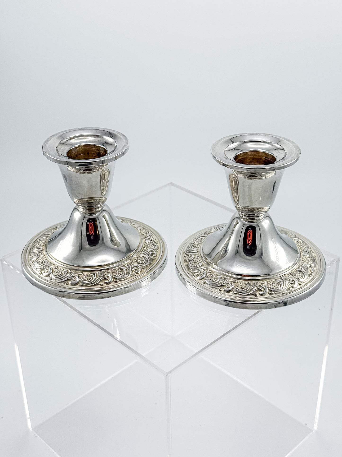Alvin Sterling Weighted Candlestick Holders – Pair