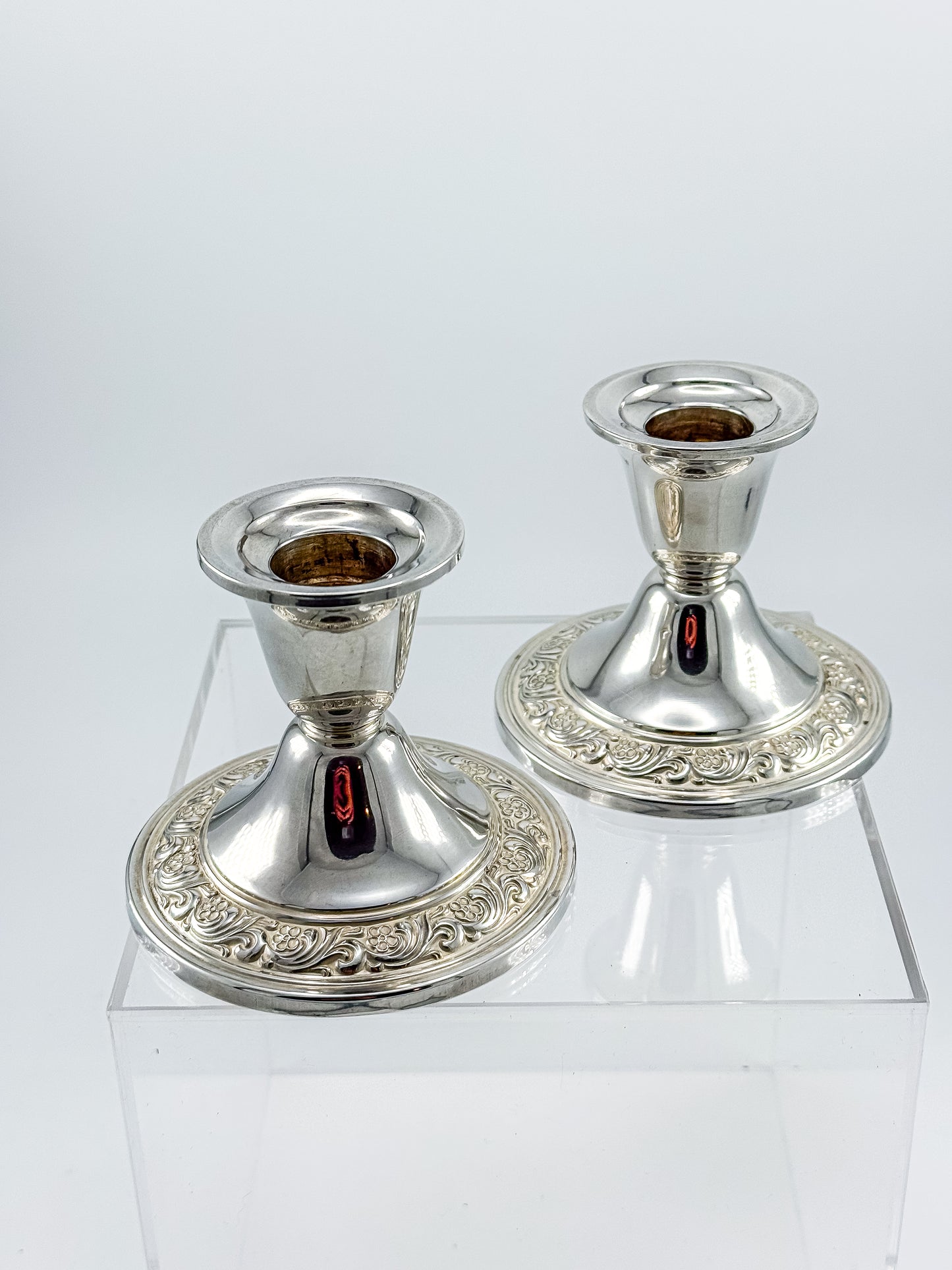 Alvin Sterling Weighted Candlestick Holders – Pair