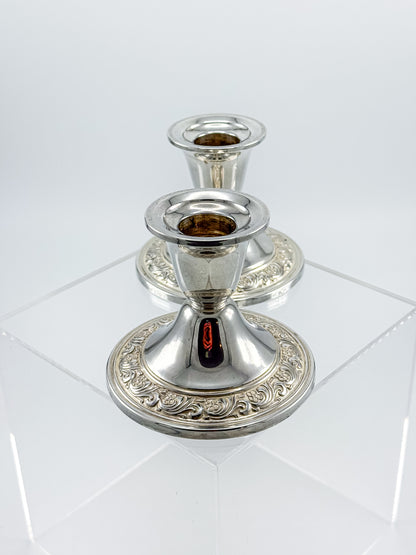 Alvin Sterling Weighted Candlestick Holders – Pair