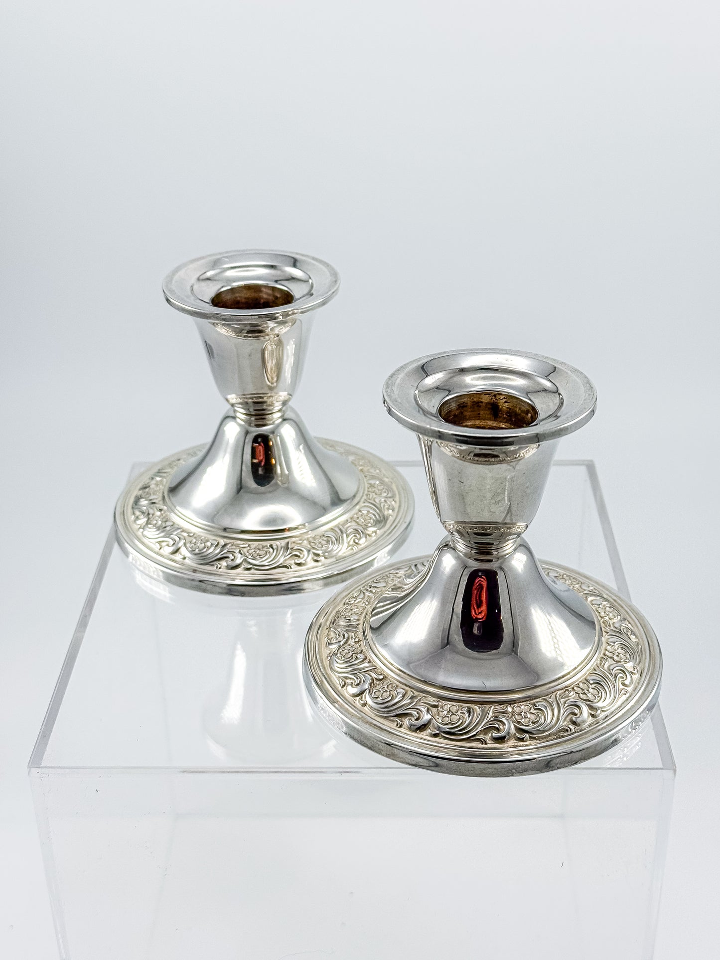 Alvin Sterling Weighted Candlestick Holders – Pair