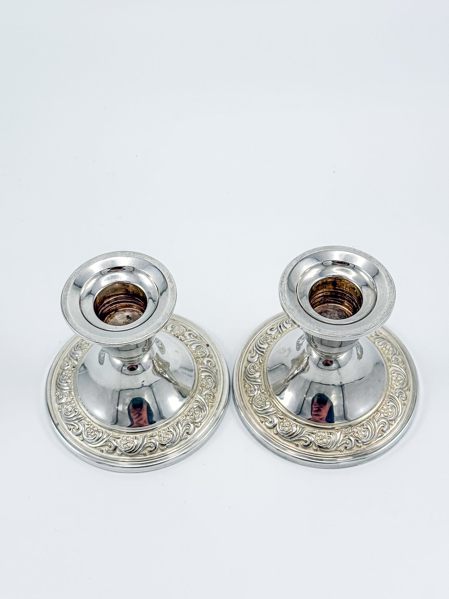 Alvin Sterling Weighted Candlestick Holders – Pair