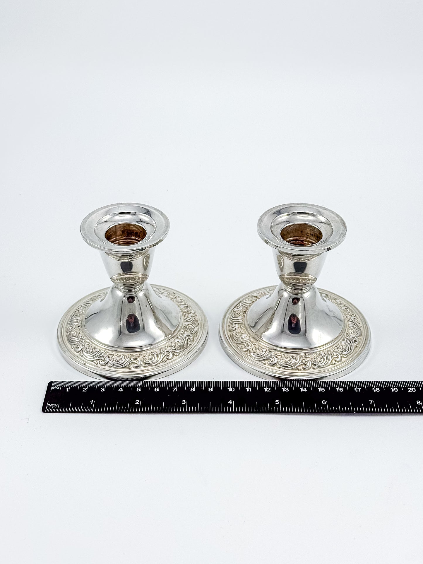 Alvin Sterling Weighted Candlestick Holders – Pair
