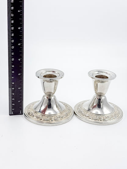 Alvin Sterling Weighted Candlestick Holders – Pair
