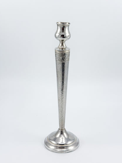 Sterling Silver Hammered Candlestick – Weighted