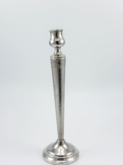 Sterling Silver Hammered Candlestick – Weighted