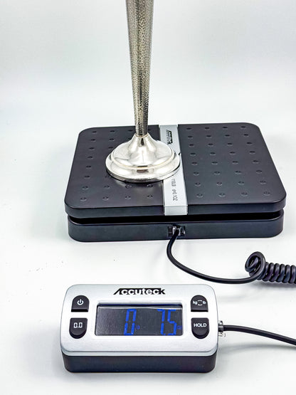 Sterling Silver Hammered Candlestick – Weighted