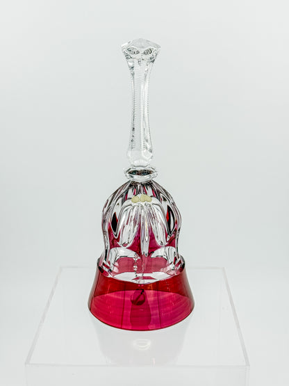 Bleikristall Leaded Crystal Bell – Cranberry Cut to Clear, Germany