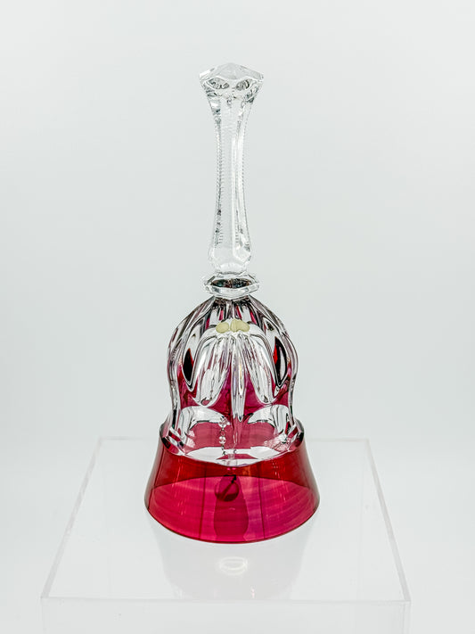 Bleikristall Leaded Crystal Bell – Cranberry Cut to Clear, Germany