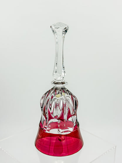 Bleikristall Leaded Crystal Bell – Cranberry Cut to Clear, Germany