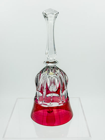 Bleikristall Leaded Crystal Bell – Cranberry Cut to Clear, Germany
