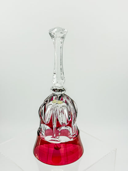 Bleikristall Leaded Crystal Bell – Cranberry Cut to Clear, Germany