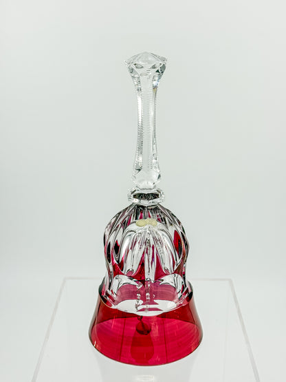 Bleikristall Leaded Crystal Bell – Cranberry Cut to Clear, Germany