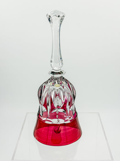 Bleikristall Leaded Crystal Bell – Cranberry Cut to Clear, Germany