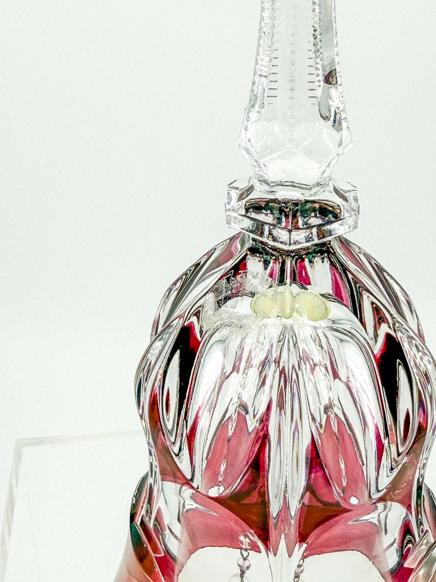 Bleikristall Leaded Crystal Bell – Cranberry Cut to Clear, Germany